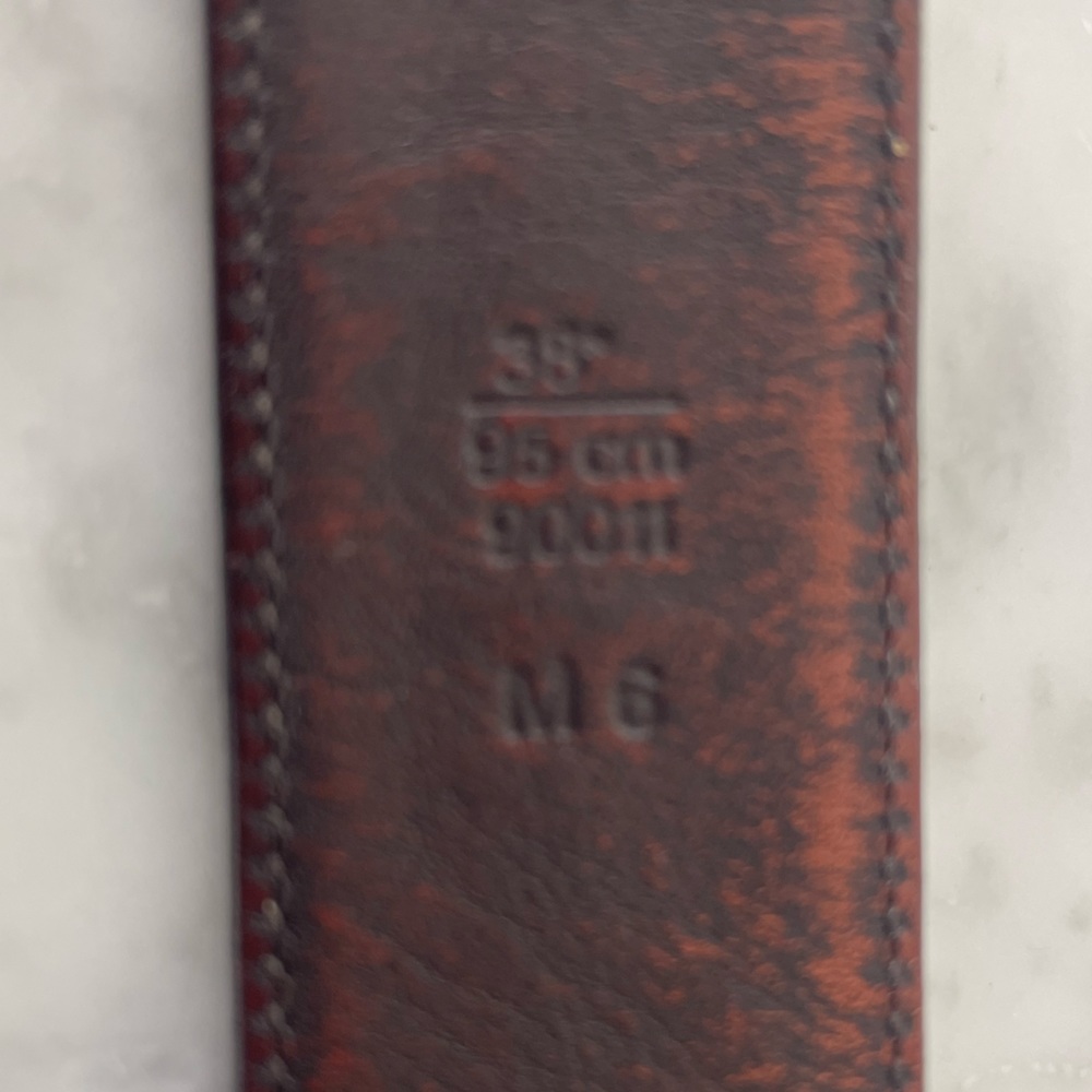 Coach Dark Brown Belt Full Grain Leather size 38 - Picture 5 of 7